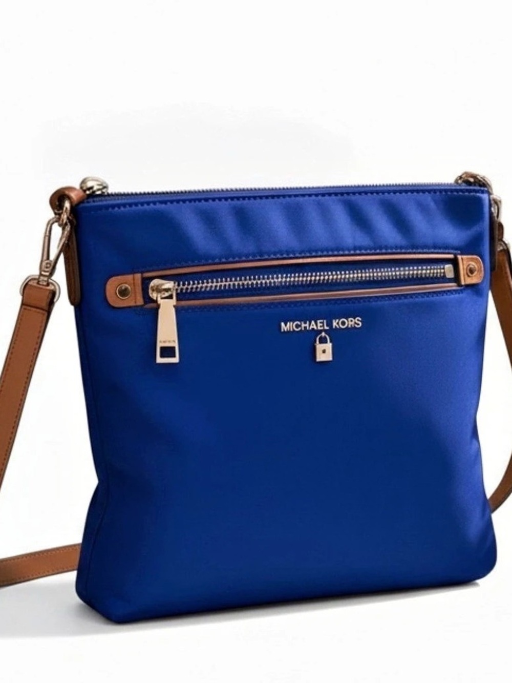 Michael Kors Kelsey Large Nylon Crossbody Bag Blue